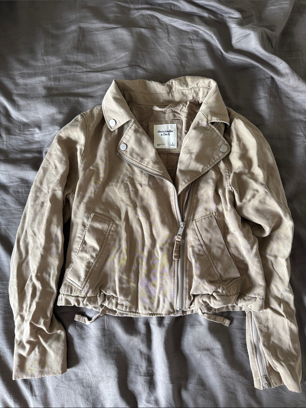Abercrombie & Fitch Taupe Cropped Jacket